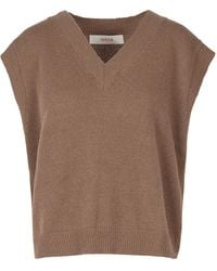 Jucca - V-Neck Wool Gilet - Lyst