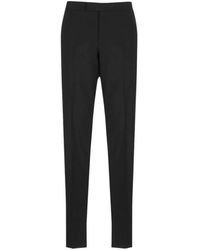 Lardini - Broeken ,Zwart ,Klassieke Straight Leg Jurkbroek - Lyst
