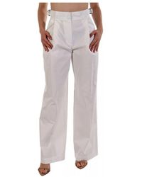 Emporio Armani - Wide Leg Katoenen Broek - Lyst