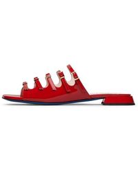 Loriblu - Roter Lackleder-Sandalette Mit Riemen - Lyst