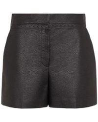 Fendi - Soft Hammered Leather Shorts - Lyst