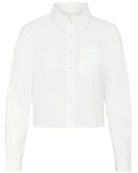 My Essential Wardrobe - Overhemden ,Wit ,Heldere Witte Geknipte Shirt - Lyst