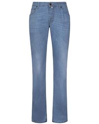 Jacob Cohen - Slim-fit stonewashed blaue denim-jeans - Lyst