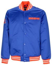 Mitchell & Ness - Jassen ,Blauw ,Polyester Denver Broncos Bomberjack Nfl Teamkleuren - Lyst