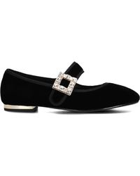 Stefano Lauran - Schwarze Wildleder Ballerina Adorno Schuhe - Lyst