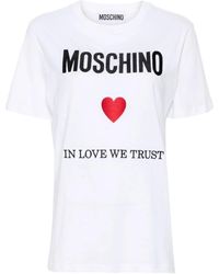 Moschino - Weißes logo print top - Lyst