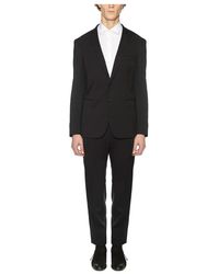 Tonello - Kostuums ,Zwart ,Wol Stretch Wol Twee-Knoop Jurk - Lyst