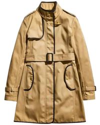 Fay - Jassen ,Bruin ,Katoen Waterafstotende Trenchcoat Met Riem - Lyst