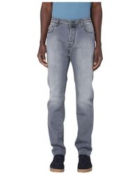 Jacob Cohen - Slim Fit Regular Length Jeans Herren Grau - Lyst