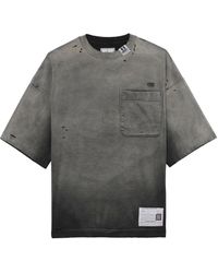 Maison Mihara Yasuhiro - T-shirt oversize sunfaded nera - Lyst