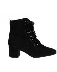 Högl - Eleganter Samt-Schnürstiefelette - Lyst