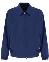 Kiton - Jassen ,Blauw ,Wol Klassieke Wolmix Ritsjas - Lyst