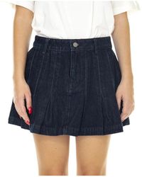 Guess - Rokken ,Blauw ,Denim Mini Denim Rok - Lyst