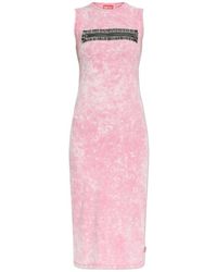 DIESEL - Kleedjes ,Roze ,Katoen D-Pra Jurk - Lyst