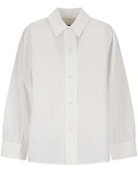 Jil Sander - Overhemden ,Wit ,Katoen Wit Katoenen Overhemd - Lyst