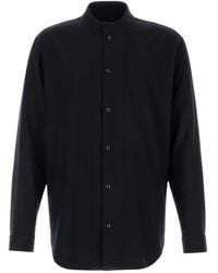 Alanui - Overhemden ,Blauw ,Wol Pure Virgin Wool Shirt - Lyst