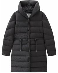 Woolrich - Giacca lunga con cappuccio e coulisse - Lyst
