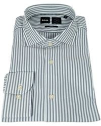 HUGO - Gestreiftes Slim Fit Business-Hemd - Lyst