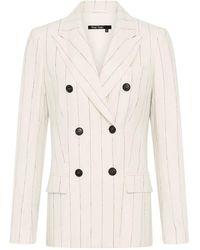 MARC AUREL - Jassen ,Leer Viscose-Linen Stripe Blazer - Lyst