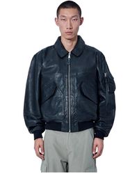 Alpha Industries - Jassen ,Zwart ,Katoen Cwu-36/P Leather Uv Loose Bomberjack - Lyst