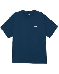 Obey - Tops ,Blauw ,Katoen T-Shirts - Lyst