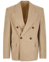 Séfr - Kostuums ,Linnen Donovan Double-Breasted Blazer - Lyst