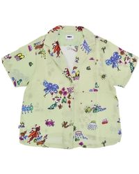 Obey - Overhemden ,Veelkleurig ,Doodle Print Korte Mouw Shirt - Lyst