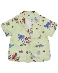 Obey - Overhemden ,Veelkleurig ,Doodle Print Korte Mouw Shirt - Lyst
