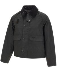 Barbour - Spey Slim Waxed Jacket - Lyst
