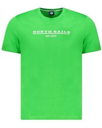 North Sails - Tops ,Groen ,Katoen Groene Katoenen T-Shirt - Lyst