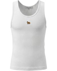Maison Kitsuné - Sleeveless Tops - Lyst