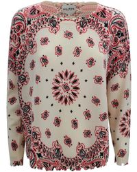 Kujten - Truien & Vesten ,Veelkleurig ,Kasjmier Maglia Mela Bandana Bico - Lyst