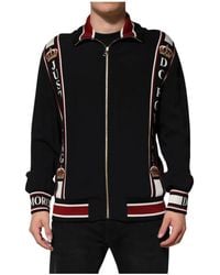 Dolce & Gabbana - Black Dg King Full Zip Sweatshirt Sweater - Lyst