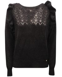 Kocca - Truien & Vesten ,Zwart ,Wol Zwarte Wollen Trui Beran A22Pma 7938Aau 0000 - Lyst