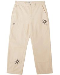 Obey - Broeken ,Wit ,Katoen Big Timer Printed Carpenter Pant - Lyst