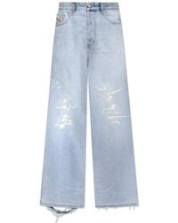 DIESEL - D-Rise Wide Leg Jeans - Lyst