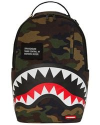 Sprayground - Tassen ,Veelkleurig ,Shark Central Camo Dlxs Backpack - Lyst