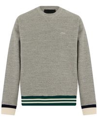 Prada - Hoodies & Sweatvesten ,Grijs ,Katoen Cotton Fleece Sweatshirt - Lyst