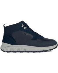 Geox - Blaue leder wildleder stiefeletten - Lyst