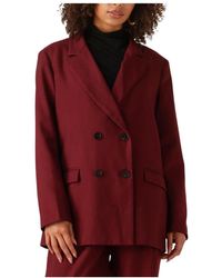 Notre-v - Bordeaux Blazer Voor Stijlvolle Vrouwen - Lyst