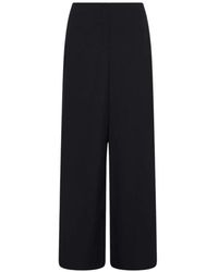 Marella - Weite Bein Schwarze Hose - Lyst