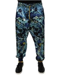 Dolce & Gabbana - Jogger Sweatpants Mit Marmor-Print Und Logo - Lyst