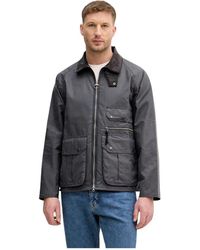 Barbour - Jassen ,Grijs ,Katoen Blackett Spey Wax Jacket - Lyst