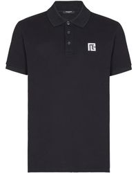 Balmain - Tops ,Zwart ,Classic Ss Polo Shirt - Lyst