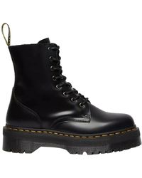 Dr. Martens - 1460 Women's Smooth Leather Lace Up Boots Black - Lyst