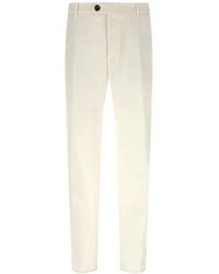 Brunello Cucinelli - Broeken ,Wit ,Katoen Geverfde Gabardine Broek - Lyst