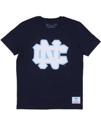 Mitchell & Ness - Tops ,Blauw ,Katoen Ncaa Logo Tee Unchee - Lyst