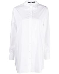 KARL LAGERFELD - Camisa De Algodón Con Botones - Lyst
