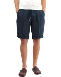 40weft - Leinen bermuda shorts bequeme passform - Lyst