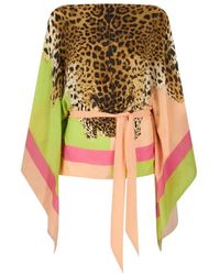 Roberto Cavalli - Zijden Kaftan Met Cavalli Pop Print - Lyst